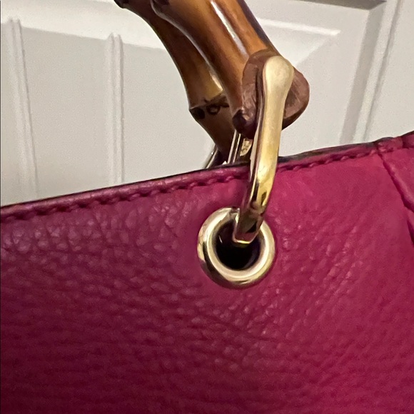 Gucci Pink Leather Bag Mini Size with Bamboo Handles - Picture 14 of 14